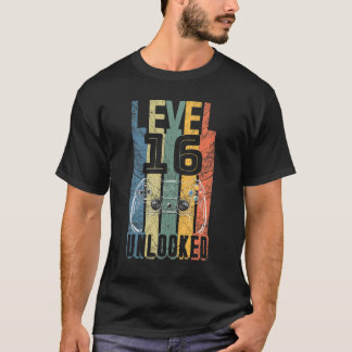 Stufe 16 Entsperrte 16 Jahre alter Funny Gamer Boy T-Shirt