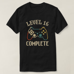 Stufe 16 Vollständiger Video-Gamer zum 16. Jahrest T-Shirt