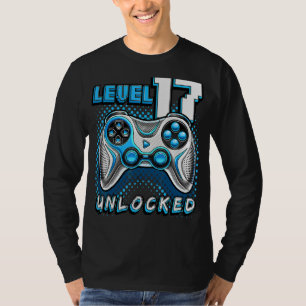 Stufe 17 Unverriegeltes Videospiel 17. Geburtstag T-Shirt