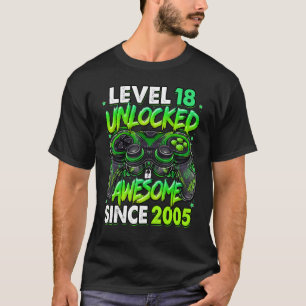 Stufe 18 Phantastisch seit 2005 18. Geburtstag T-Shirt