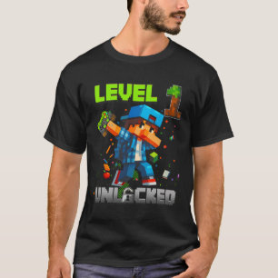 Stufe 1 Freigeschaltet Lustiger Geburtstagsjunge P T-Shirt