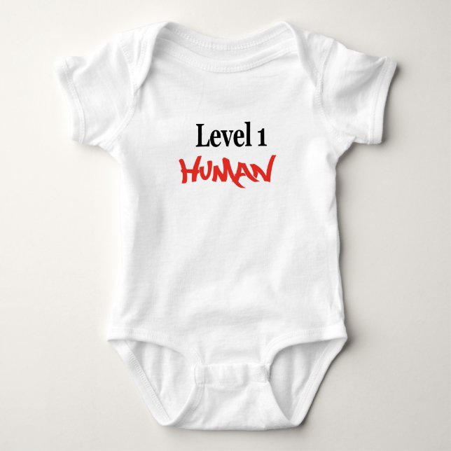 Stufe 1 Mensch/Junge/rot Baby Strampler (Vorderseite)