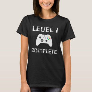 Stufe 1 Vollständiges 1 Jahr Jubiläum 1. Hochzeit T-Shirt