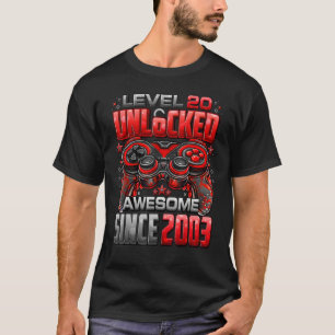 Stufe 20 Phantastisch seit 2003 20. Geburtstag T-Shirt