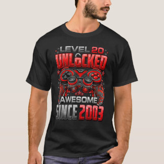 Stufe 20 Phantastisch seit 2003 20. Geburtstag T-Shirt
