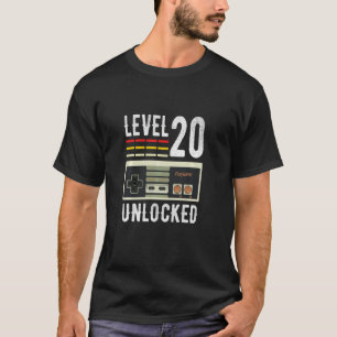 Stufe 20 Ungesperrter GeburtstagsvideoGamer 20. Ta T-Shirt