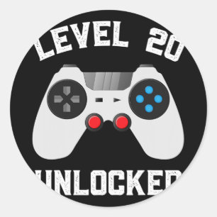 Stufe 20 Unverschlossenes Sonniges 20. Hochzeitsta Runder Aufkleber