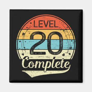 Stufe 20 Vollständiger Retro 20. Hochzeitstag T Magnet