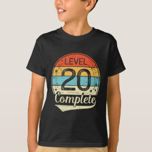 Stufe 20 Vollständiger Retro 20. Hochzeitstag T T-Shirt