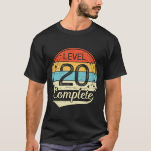 Stufe 20 Vollständiger Retro 20. Hochzeitstag T T-Shirt