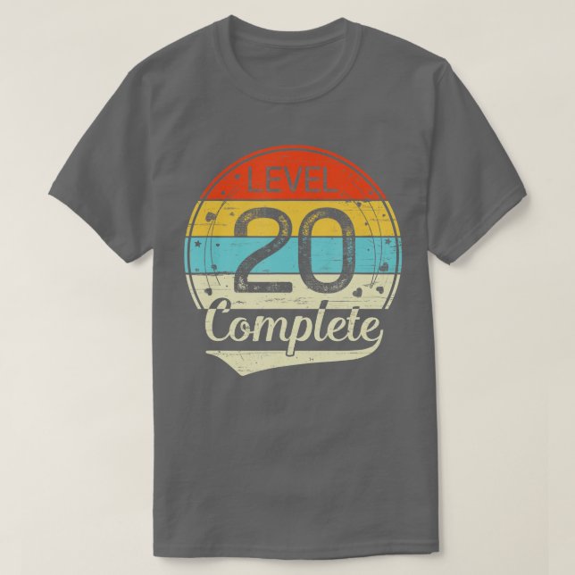 Stufe 20 Vollständiges Geschenk zum 20. Hochzeitst T-Shirt (Design vorne)