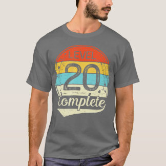 Stufe 20 Vollständiges Geschenk zum 20. Hochzeitst T-Shirt