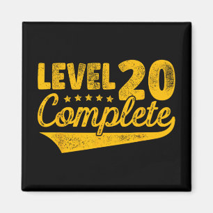 Stufe 20 Vollständiges Vintages 20. Hochzeitstag Magnet