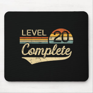 Stufe 20 Vollständiges Vintages 20. Hochzeitstag Mousepad