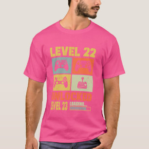 Stufe 22 Entsperrte Stufe 23 Laden 22 Jahre alt 22 T-Shirt
