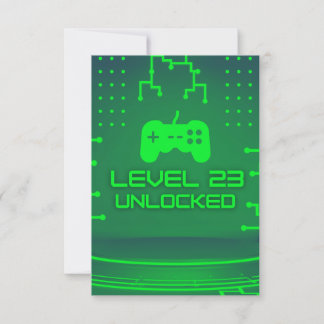 Stufe 23 Unverriegeltes Gaming 23. Geburtstag Einladung