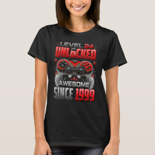 Stufe 24 Phantastisch seit 1999 24. Geburtstag T-Shirt