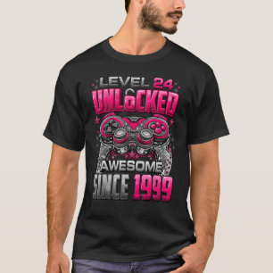 Stufe 24 Phantastisch seit 1999 24. Geburtstag T-Shirt