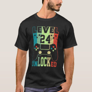 Stufe 24 Ungesperrtes Shirt Funny Video Gamer 24. 