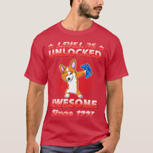 Stufe 25 Geboren 1997 Entsperrt Corgi 25. T-Shirt