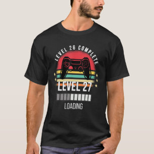 Stufe 26 Vollständiges Vintages Retro-Level-Gam T-Shirt