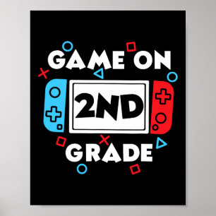 Stufe 2 freigeschaltet Ck Zur Schule Gamer Design Poster