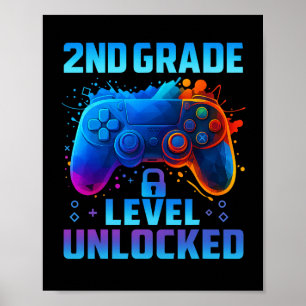 Stufe 2 - Game Level Up Ck to First Day School Gr Poster