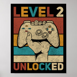 Stufe 2 Unverschlossen 2 Jahre Junge Junge Zweiter Poster