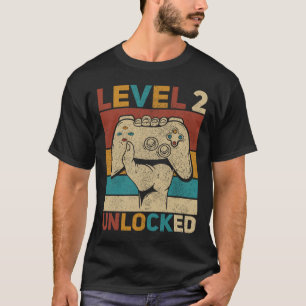 Stufe 2 Unverschlossen 2 Jahre Junge Junge Zweiter T-Shirt