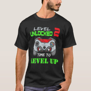 Stufe 2 Unverschlossener Videospieler 2 Jahre alt T-Shirt