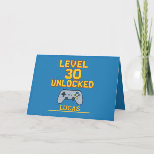 Stufe 30 Ungesperrter Personalisierter Gamer Gebur Karte