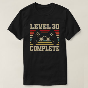 Stufe 30 Vollständiger 30. GeburtstagsvideoGamer T-Shirt