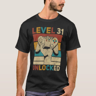 Stufe 31 Entsperrter 31. Geburtstag 31 Jahre alter T-Shirt