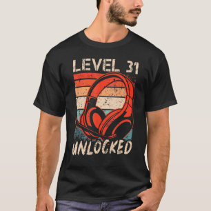 Stufe 31 Entsperrter Video-Gamer 31. Geburtstag Mä T-Shirt