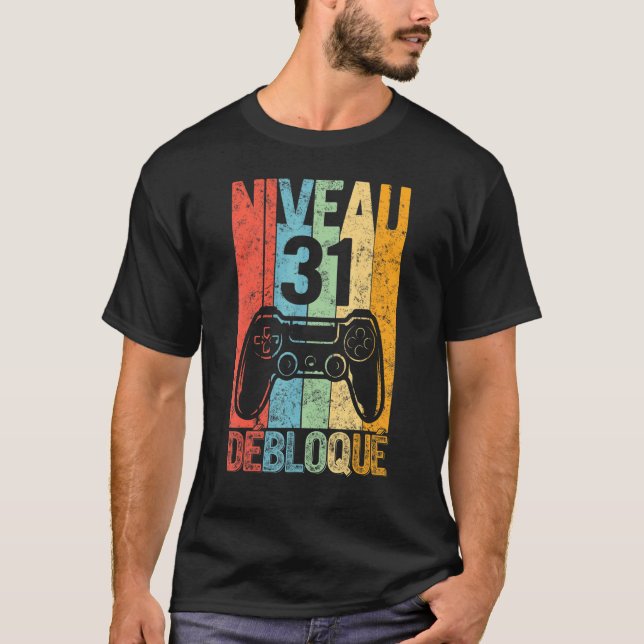 Stufe 31 Spaß 31e Anniversaire 1990 31 Ans Joueu T-Shirt (Vorderseite)