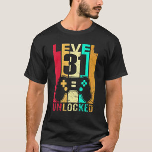 Stufe 31 Ungesperrter Funny Video Gamer 31. Geburt T-Shirt