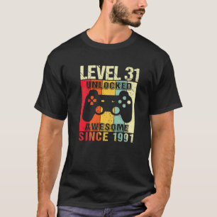 Stufe 31 Unverriegelter 31. Geburtstag Gamer Phant T-Shirt