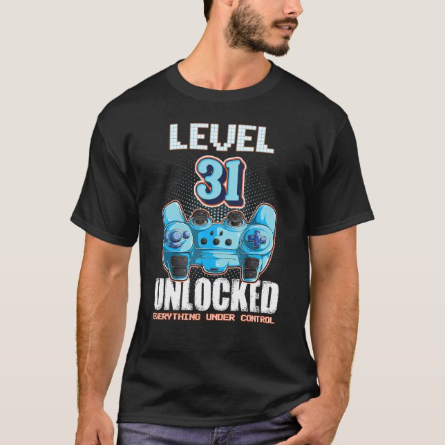 Stufe 31 Unverschlossene Jungen Mädchen 31. Geburt T-Shirt (Vorderseite)