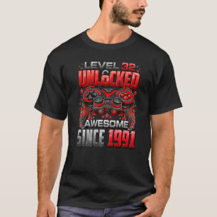 Stufe 32 Phantastisch seit 1991 32. Geburtstag T-Shirt