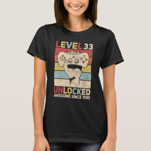 Stufe 33 Unverschlossene 33 Jahre alte Männer Kind T-Shirt