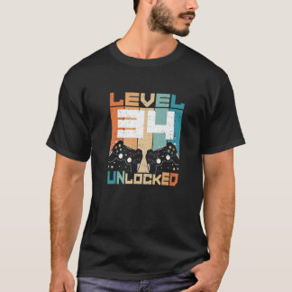 Stufe 34 Ungesperrter Funny Video Gamer 34. Geburt T-Shirt