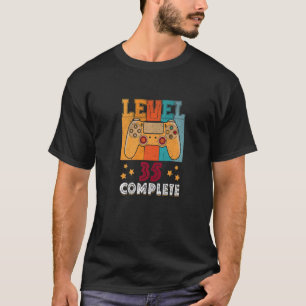 Stufe 35 Vollständiges 35. Geburtstag Videospiel-G T-Shirt
