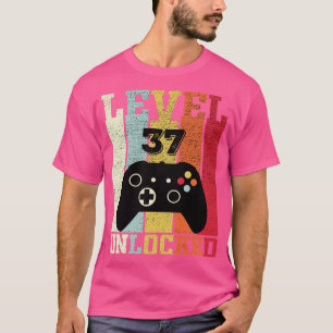 Stufe 37 Unverriegeltes lustiges Video 37. Geburts T-Shirt