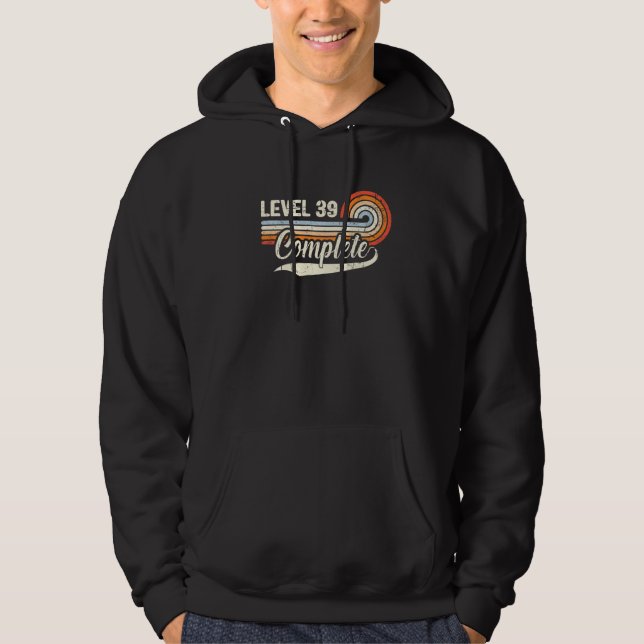 Stufe 39 Vollständiger 39. Hochzeitstag für ihn Hoodie (Vorderseite)