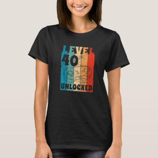 Stufe 40 Entsperrte 40. Geburtstagsfeier T-Shirt