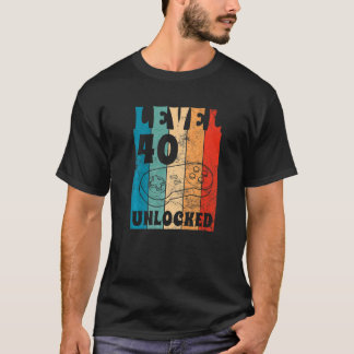 Stufe 40 Entsperrte 40. Geburtstagsfeier T-Shirt