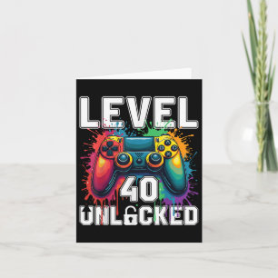 Stufe 40 Unverriegeltes lustiges Videospiel Thema Karte