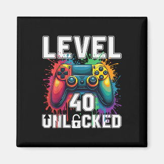Stufe 40 Unverriegeltes lustiges Videospiel Thema Magnet