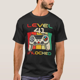 Stufe 41 Unverschlossener Videogamer Geboren 1980  T-Shirt