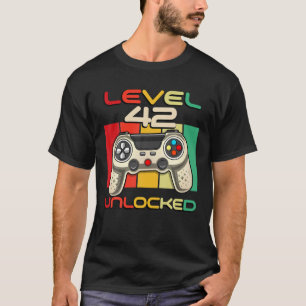 Stufe 42 Unverriegelter Videogamer Geboren 1979 42 T-Shirt